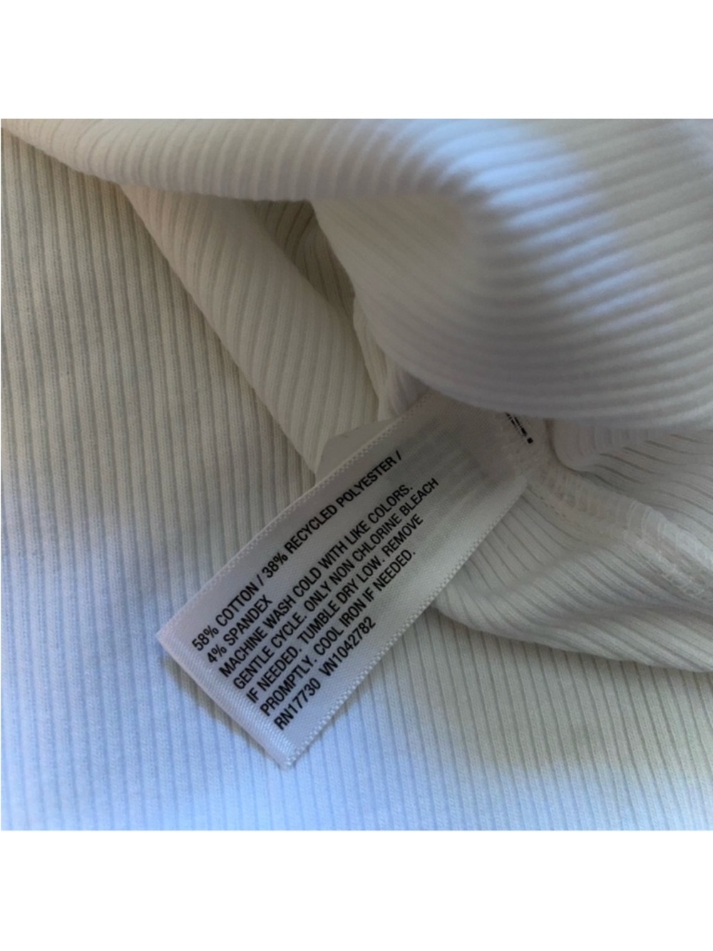 Wild Fable White Cropped Racerback Ribbed Tank Top - Picture 5 of 7